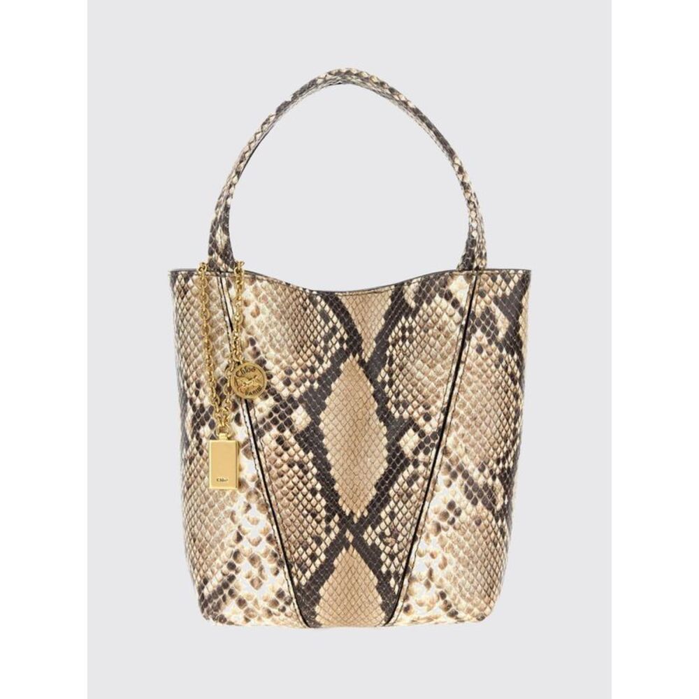 Chloe Women Spin Mini Bag Chloe In Python-Print Leather With Removable Strap